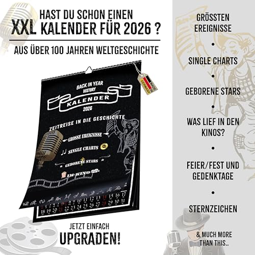 DUOMIO 1966-6 Felder PERSONALISIERBAR! zum 60. Geburtstag Mann & 60. Geburtstag Frau - Ausdruck auf 400g/m² Premium Papier - Geschenke zum 60. Geburtstag & Deko - Back in Year