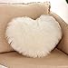 SparY Cuscino Decorativo, Morbido Soffice Casa Peloso Finta Pelliccia Cuscino Divano Decorazione Custodia Lavabile Cover a Forma di Cuore Auto Federa Federa - A, Free Size