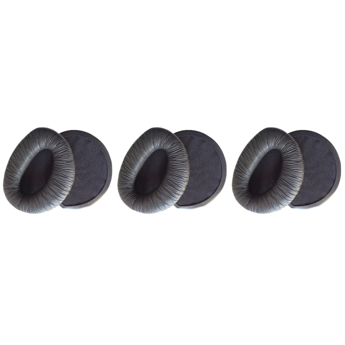 OSALADI 3pièces Coussinets De Remplacement PU pour Écouteurs Confort Optimal Couleur Noire Améliore Les Basses