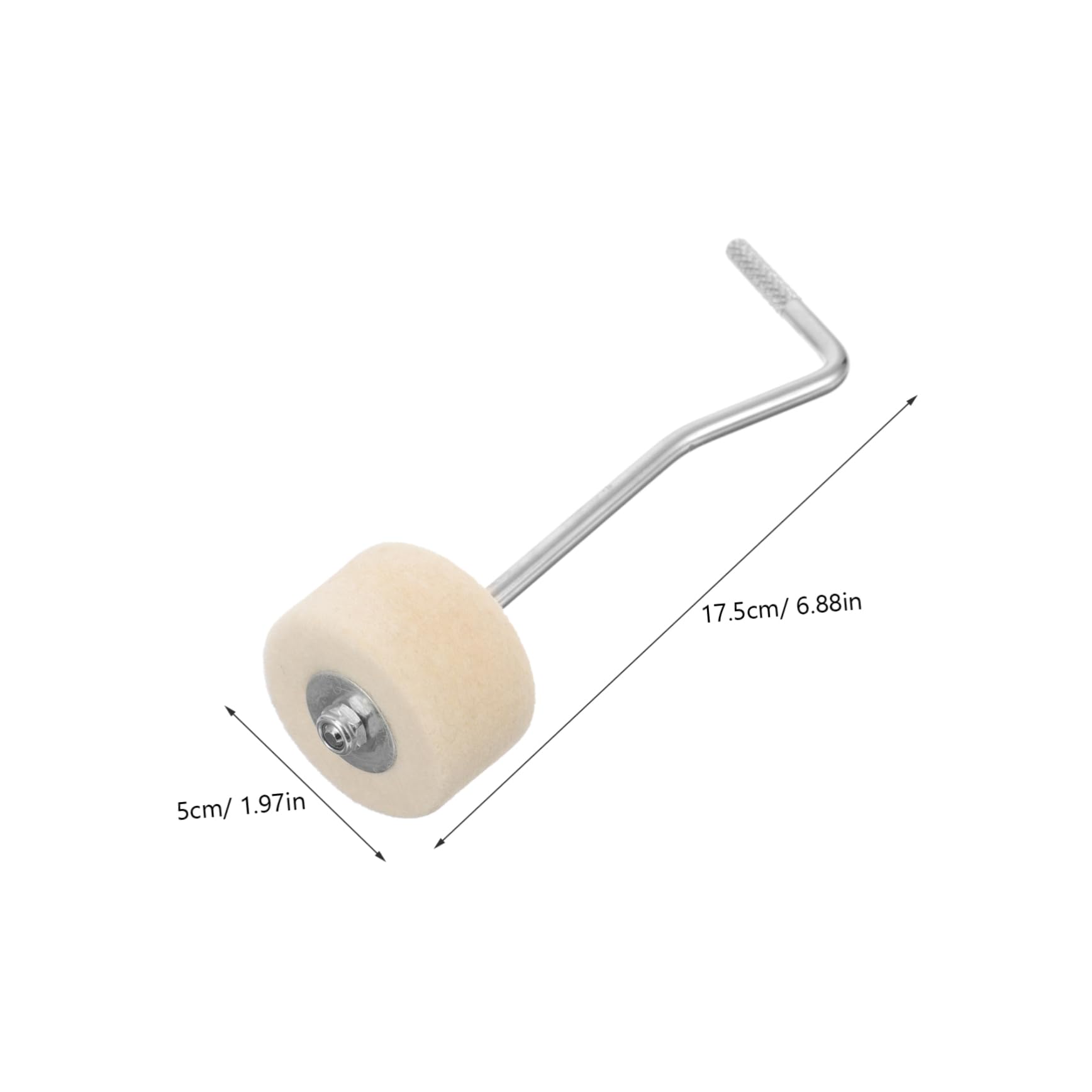 VICASKY Bass Drum Foot Pedal Hammer Double Pedal Compatible Metal Felt Long-lasting Bass Drum Enhancer