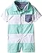 Tommy Hilfiger Baby Boys' Pieced Poplin Romper, Yucca Mint, 6 Months