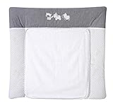 Weiche Wickelauflage 80x75 cm (BxH) Amigos mit Appliaktion und Stickerei