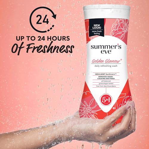 Summer's Eve Golden Glamour Daily Refreshing All Over Feminine Body Wash, Removes Odor, Feminine Wash pH Balanced, 15 fl oz (Pack of 2) - Image 3