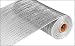 10 inch x 30 feet Deco Poly Mesh Ribbon - Value Mesh (Silver, Silver Foil)