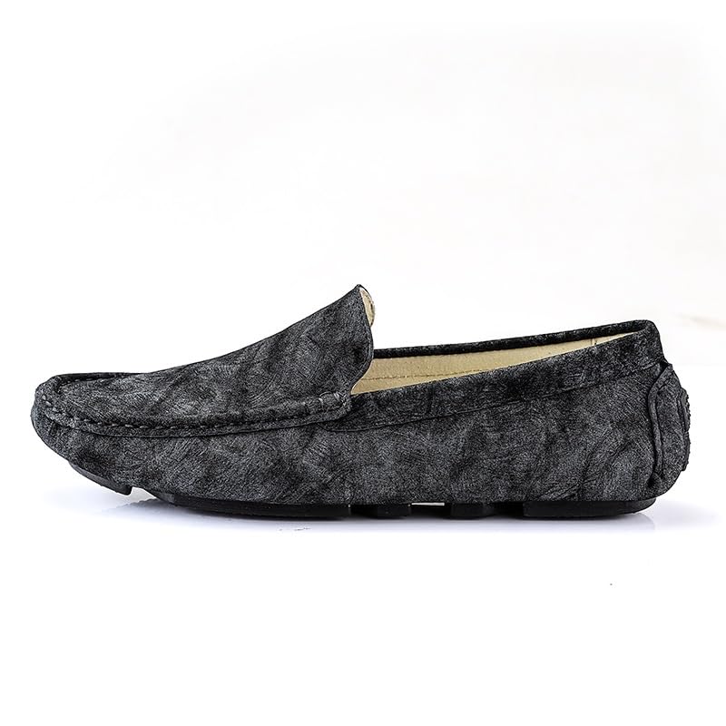 Mens Loafers Round Toe Leather Driving Style Loafer Flexible Flat Heel Lightweight Outdoor Party Slip-on2