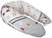 rawstyle XXL cuscino federa per cuscino per allattamento Baby poppata di lunghezza cuscino boomerang 170 cm (gufo arancione/grigio)
