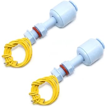 2 Piece Water Level Sensor Both AC220V and AC/DC24V Circuits Can Be Used Liquid Float Switch Liquid Sensor for Hydroponics Gardening Aquarium Pool Tank 52mm