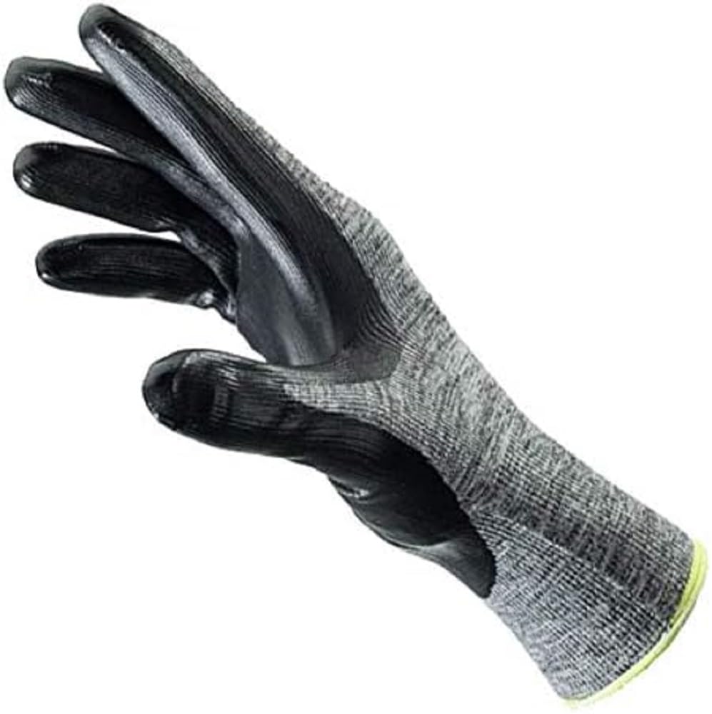 Guantes de trabajo transpirables de la marca W+R Genius, lote de 10 pares color negro