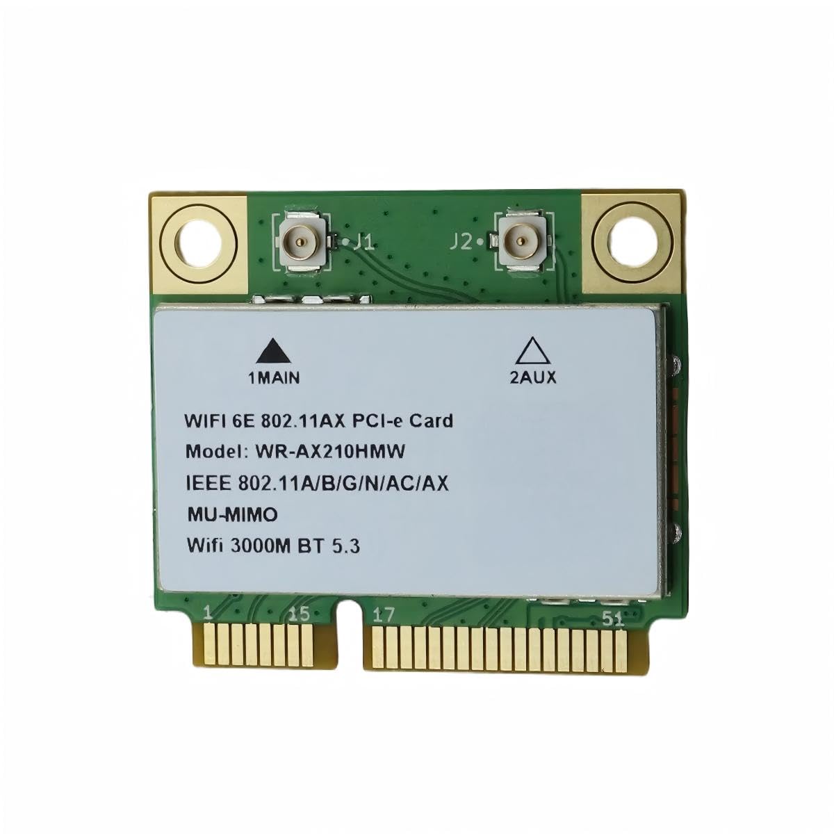 Carte réseau AX210HMW Wi-Fi 6E PCIE 5374M Bluetooth 5.2 tri-bande 6 GHz pour pc portable interne