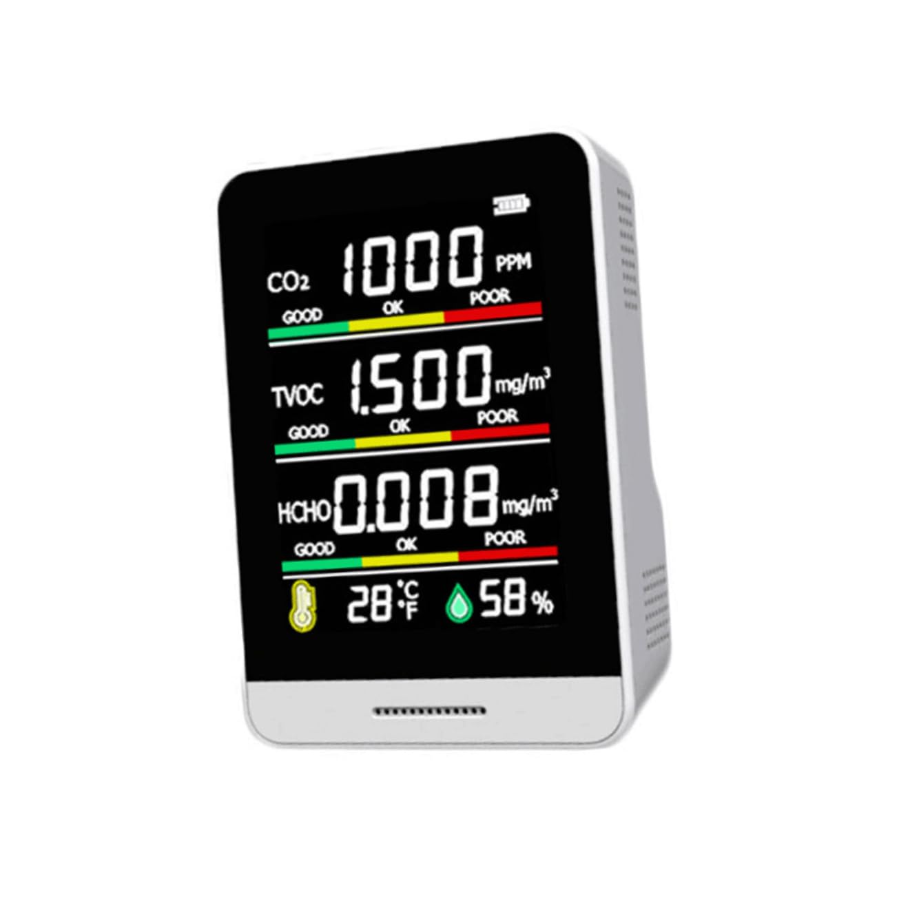 LIFKOME Portable Monitor Detector and Analyzer for Home Office and Indoor Use Accurate Measurement of Air with Manual