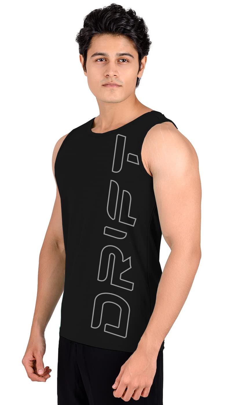 3colors 3Colours RGB Men's Active Wear Sleeveless Tank top, Gym Vest, Leisure wear -Drift-picture-34