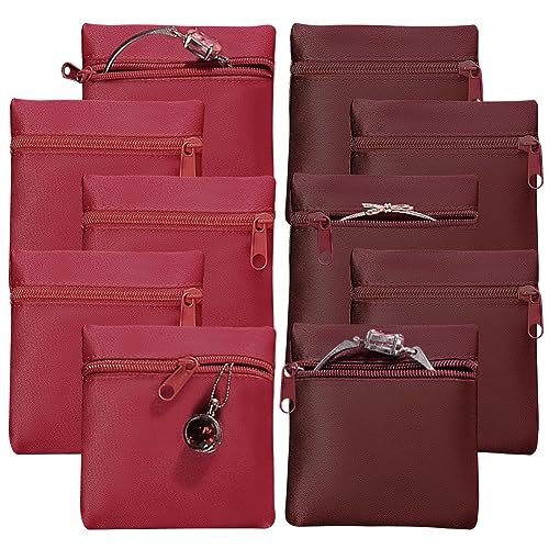 WAYUTO 10PCS Jewelry Pouch with Zipper Travel Jewelry Storage Bag Jewelry Purse Pouch Small Jewelry Pouch for Earrings Rings Bracelets Necklaces