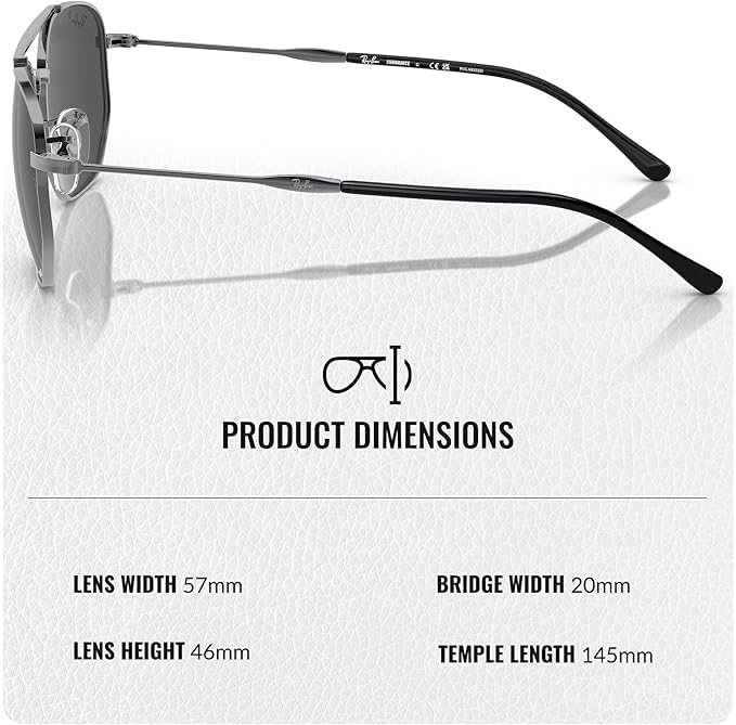 Image of Ray-Ban RB3707 Square-Round Shaped Sunglasses for Men & Women with Official RAYBAN Eyewear Kit