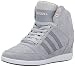 Adidas Neo Women's White/Bone/Silver Super Wedge Shoe, 8.5 M US