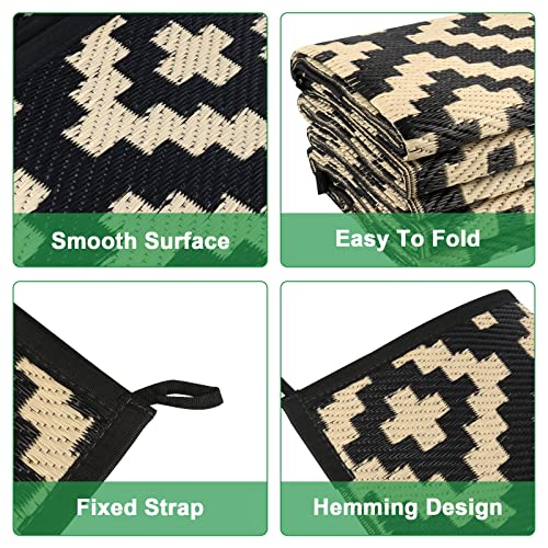 Twopone Reversible Patio Rug 5'X 8', Plastic Straw Rug, Boho Outdoor Carpet, Waterproof Camping Mat, Fade Resistant Large Floor Mat For Rv Backyard,Deck,Picnic,Beach,Lawn,Balcony,Porch #TOP4