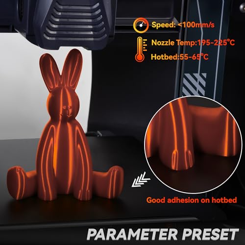 Image of PLA Filament 1.75mm, TINMORRY 3D Printer Filament, 1kg (2.2lbs), Compatible with Bambu FDM 3D Printer, Silk Copper
