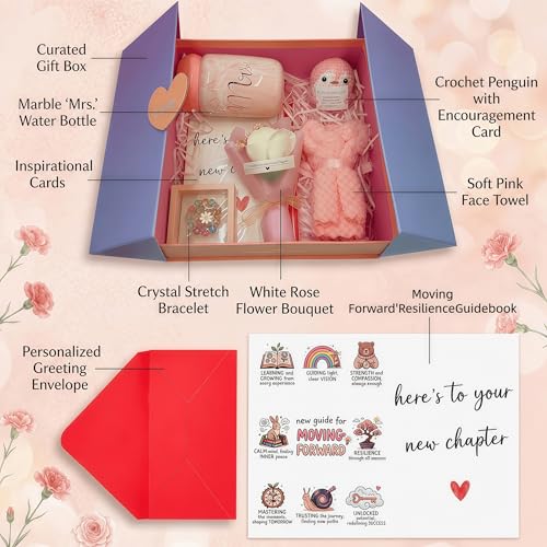 10oz Marble Drink Cup Gift Box Kit with Crochet Penguin Ornament — view 6