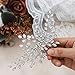 Produktbild Handcess Braut-Haarkämme, silberne Blatt-Haarkämme mit Kristallen, Hochzeits-Haarschmuck, Strass-Kopfschmuck für Braut und Brautjungfern