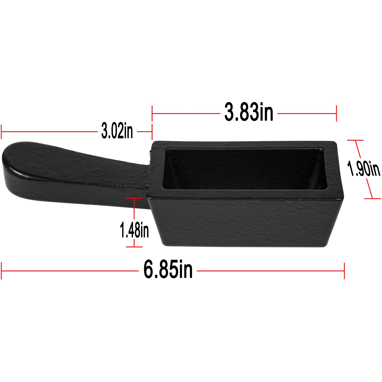 Stampo in ghisa per lingotti d'oro da 25 once, pane, ghisa, ideale per fusione individuale, fusione, finitura oro, argento, rame, alluminio, ottone, metalli preziosi