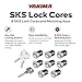 Yakima Pack of 8 Steel SKS Lock Cores for All Lockable Yakima Accessories, Includes Keys