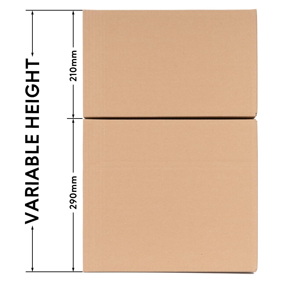 verpacking cajas plegables de cartón 350 x 240 x 150 mm KK 70 marrón [Tamaño y cantidad seleccionables] de pared simple cajas medianas 25 unidades