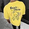 Mens T-Shirts Graphic Fashion Tshirt UK Casual Short Sleeve Tee Tops Hipster Hip Hop T Shirts Cool Shirt 01N#Yellow 3X-Large #2