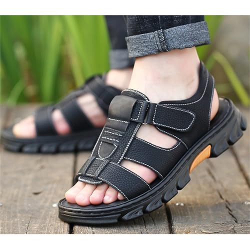 Men's Sport Sandals Closed Toe Outdoor Breathable Anti-Slip Sandal Adjustable Summer Fisherman Beach Shoes2
