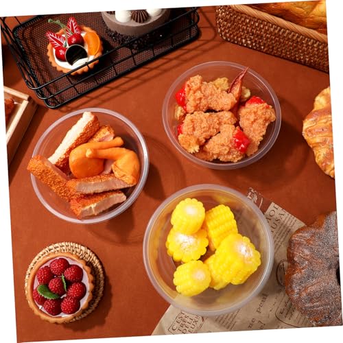 IWOWHERO 100個 使い捨て透明プラスチックボウル 蓋なし 耐漏れ設計 軽量持ち運び便利 お粥 スープ アイス対応 テイクアウト用食品保存容器