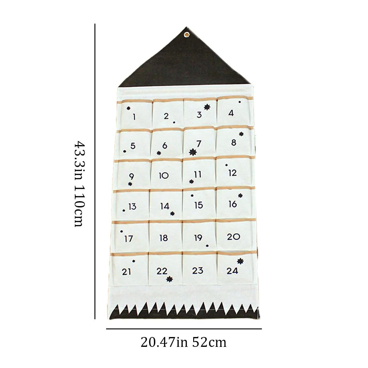 Wand-Organizer for Schlafzimmer, hängender Wand-Organizer, Weihnachts-Adventskalender 2024, wiederverwendbar mit Taschen, 24-Tage-Wandmontage-Aufbewahrungstasche for Zuhause, Urlaubsdekorationen, Gesc
