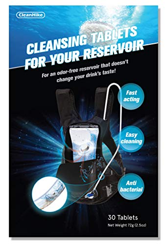 CleanHike Hydration Backpack Cleaning Tablets - (30 Tablets) for Reservoir Pack or Hydration