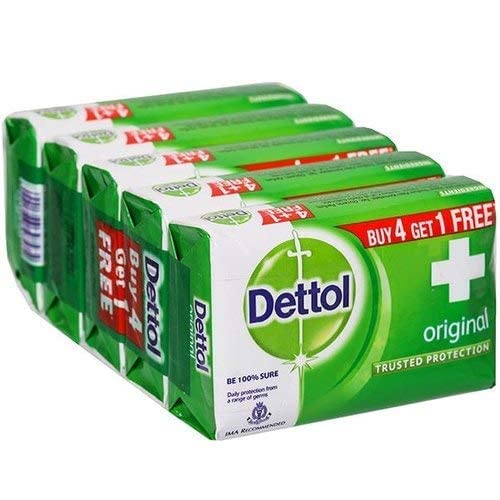 Dettol Original Protection Soap, 125 gm (4+ 1 free)