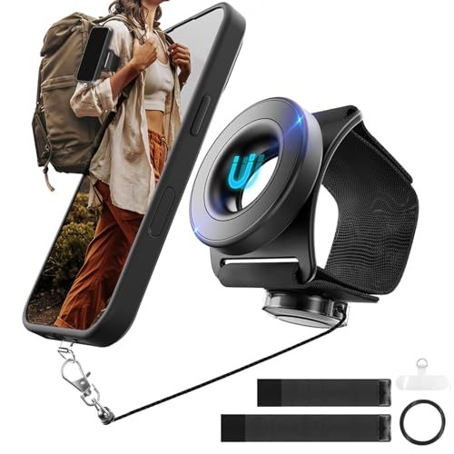 Xyndrix Running Phone Holder for iPhone,【Upgraded N52 Magnetic&Telescopic Anti Drop Rope...