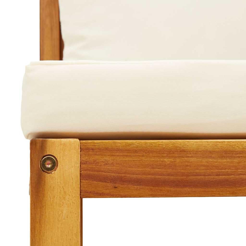 Divano da giardino angolare in legno di acacia e corda, divano angolare esterno con cuscini sfoderabili lavabili, poltrona d'angolo modulare per patio terrazza, seduta resistente alle intemperie