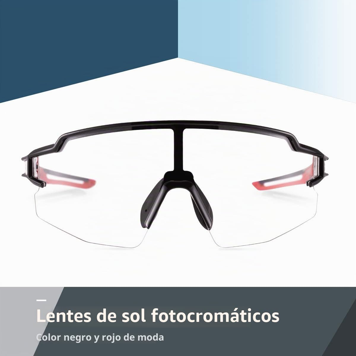 ROCKBROS Gafas de Sol Fotocromáticas Transparentes para Bicicleta Ciclismo Running Deportes al Aire Libre Protección UV400 para Hombres y Mujeres