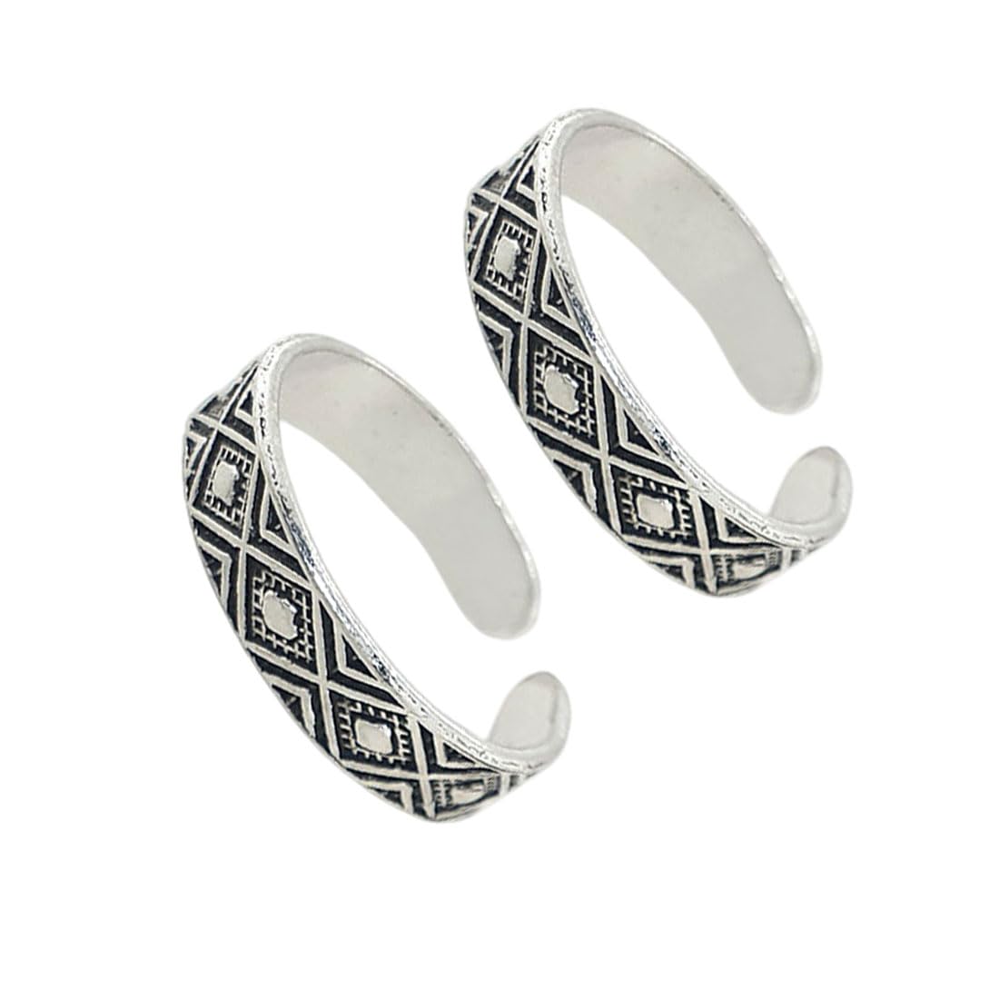 sahiba gems Silver Designer & Simple Band Style Leg Fingers Toe Rings/Chandi Bichiya ~ Pack in 2 Pieces-picture-40