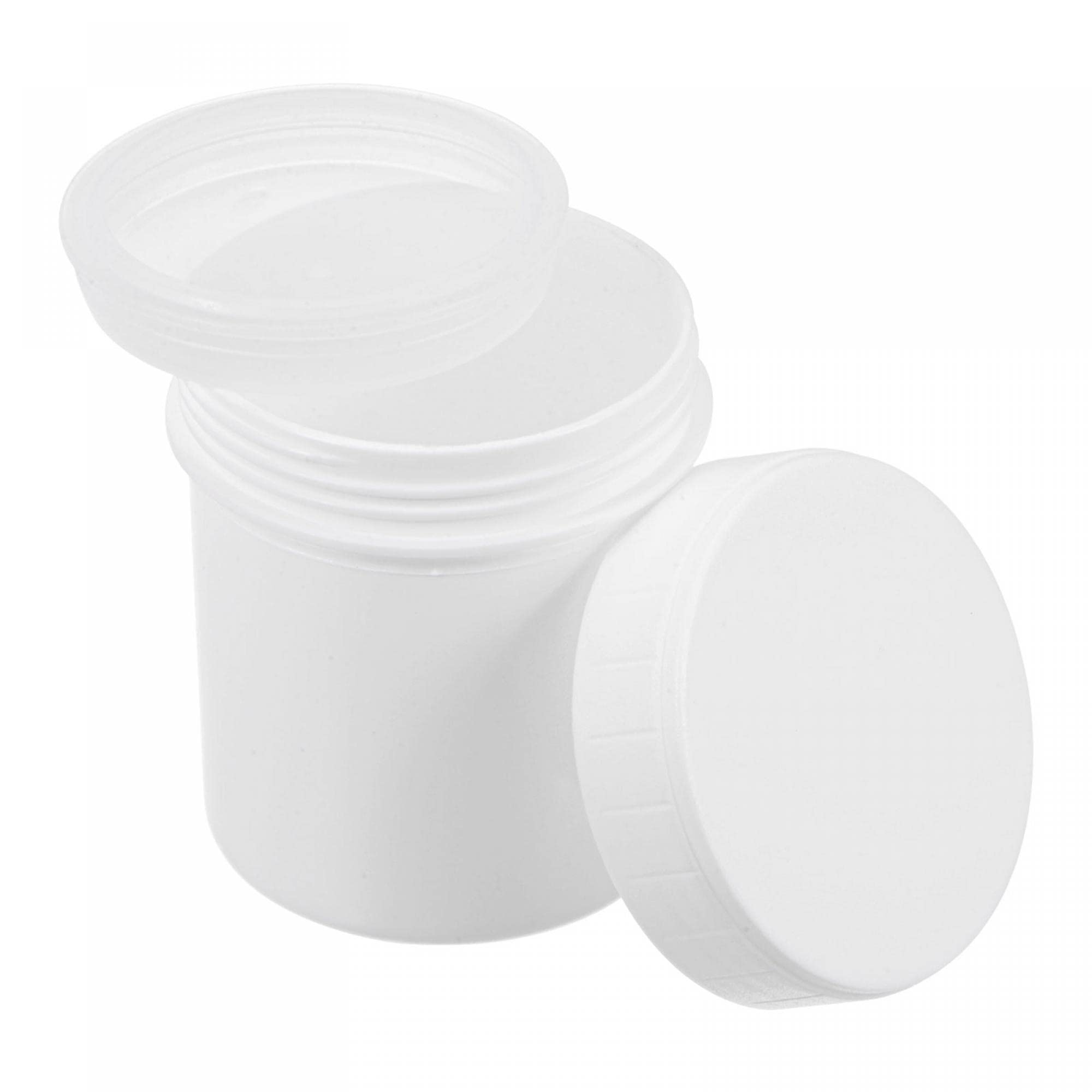 sourcing map Empty Plastic Paint Pail 0.04 -Gallon/150mL Seal Storage Container with Sealing Lid White 5Pcs — image 1
