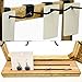 Jewack Wooden Foldable Jewelry Display Stand with Removable 32 Hooks, Earring Cards necklace bracelet Keychain Showcase Cascading Merchandise Organizer For Selling For vendor events