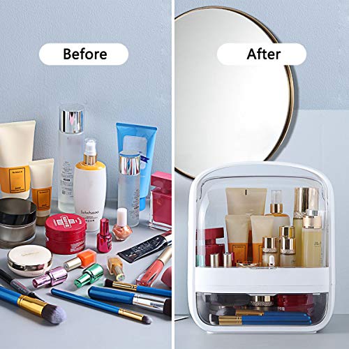 Portable Multifunctional Fully Open Makeup Organizer, Drawer Makeup Storage Box Desktop Sundry Storage Case,Waterproof