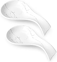 Vista 12 de Reposacharas para Estufa, Soporte Grande de Cerámica para Cucharas para Encimera de Cocina, Reposo para Utensilios de Cocina Resistente al Calor