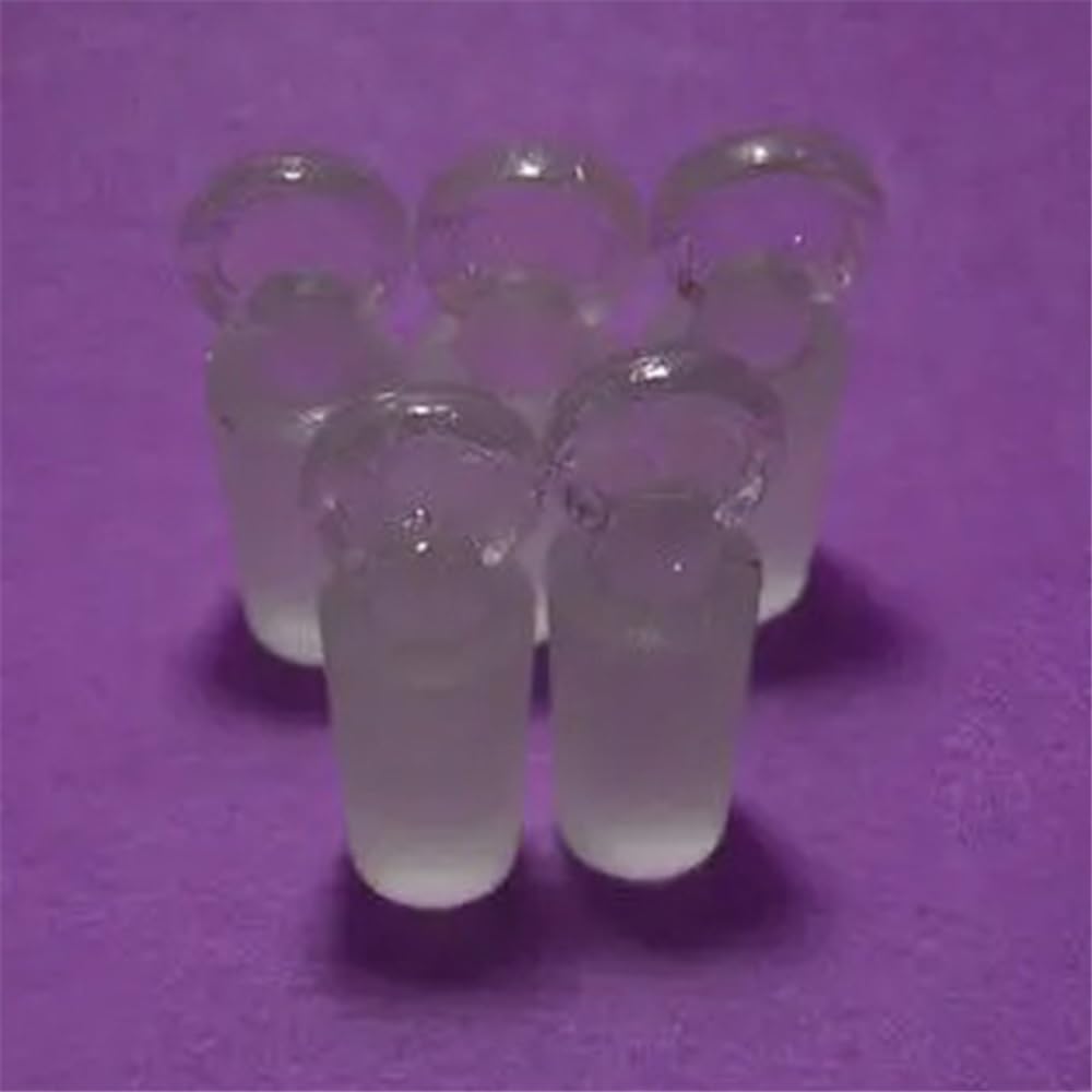 Tapón de Vidrio Sólido 24/40 Cristalería de Laboratorio 5 Piezas