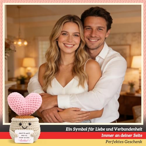 Giftota Geschenke für Frauen Freundin - Jahrestag Geschenke für ihn & sie - Pocket Hug - Gehäkelte Glücksbringer & Mutmacher - Dankeschön Geschenke - Emotional Support - Gute Besserung