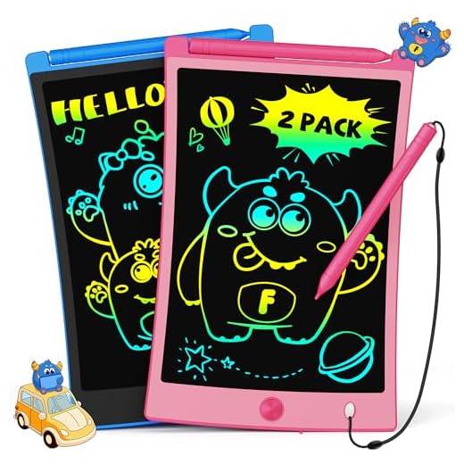 TEKFUN 2 Stück LCD Schreibtafel Kinder Zeichenbrett