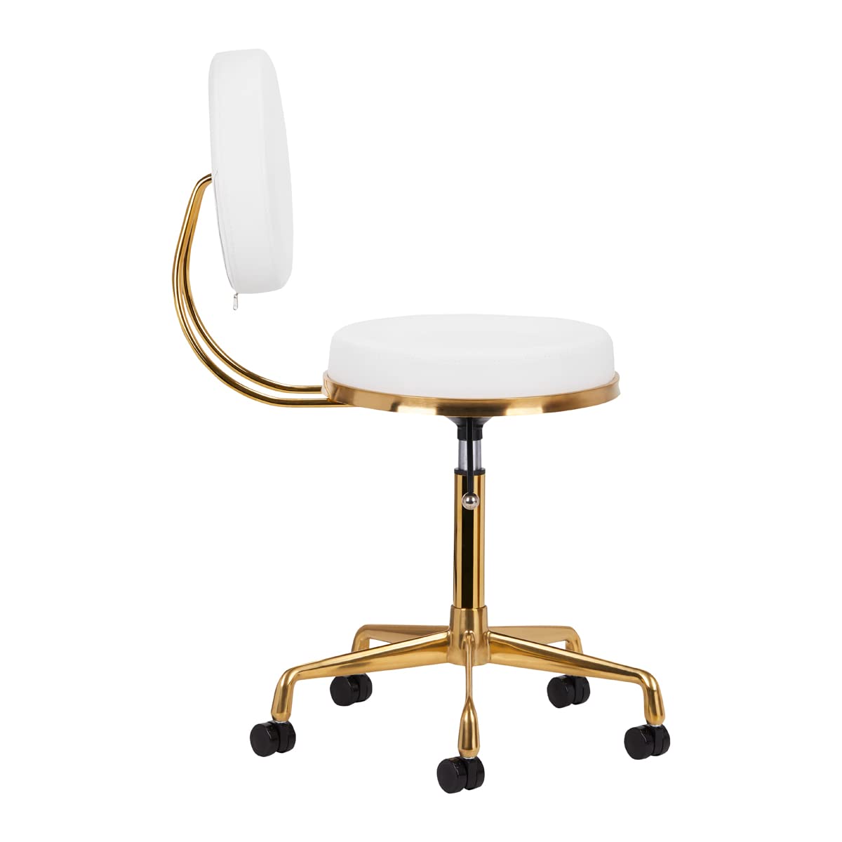 ACTIVESHOP Sgabello cosmetico a rotelle H5 oro bianco
