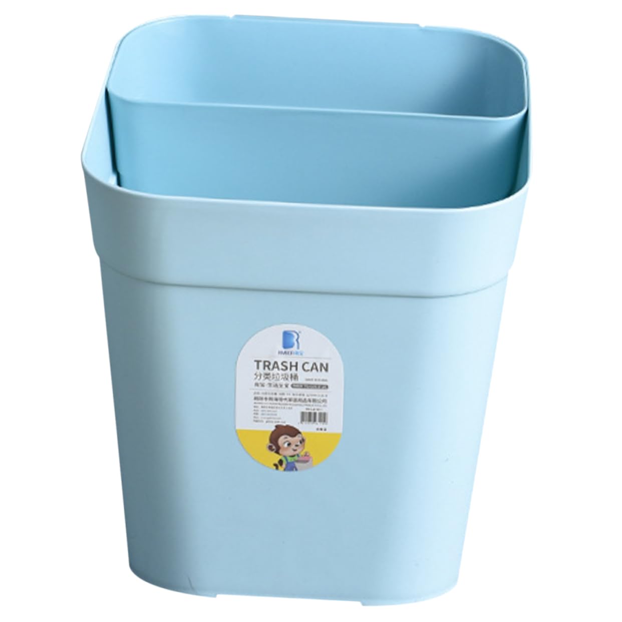 Zerodeko Trash Can Dual Compartment Recycling Kitchen Garbage Can 2 Compartments Recycle Bin Plastic Waste Basket for Home Office Blue