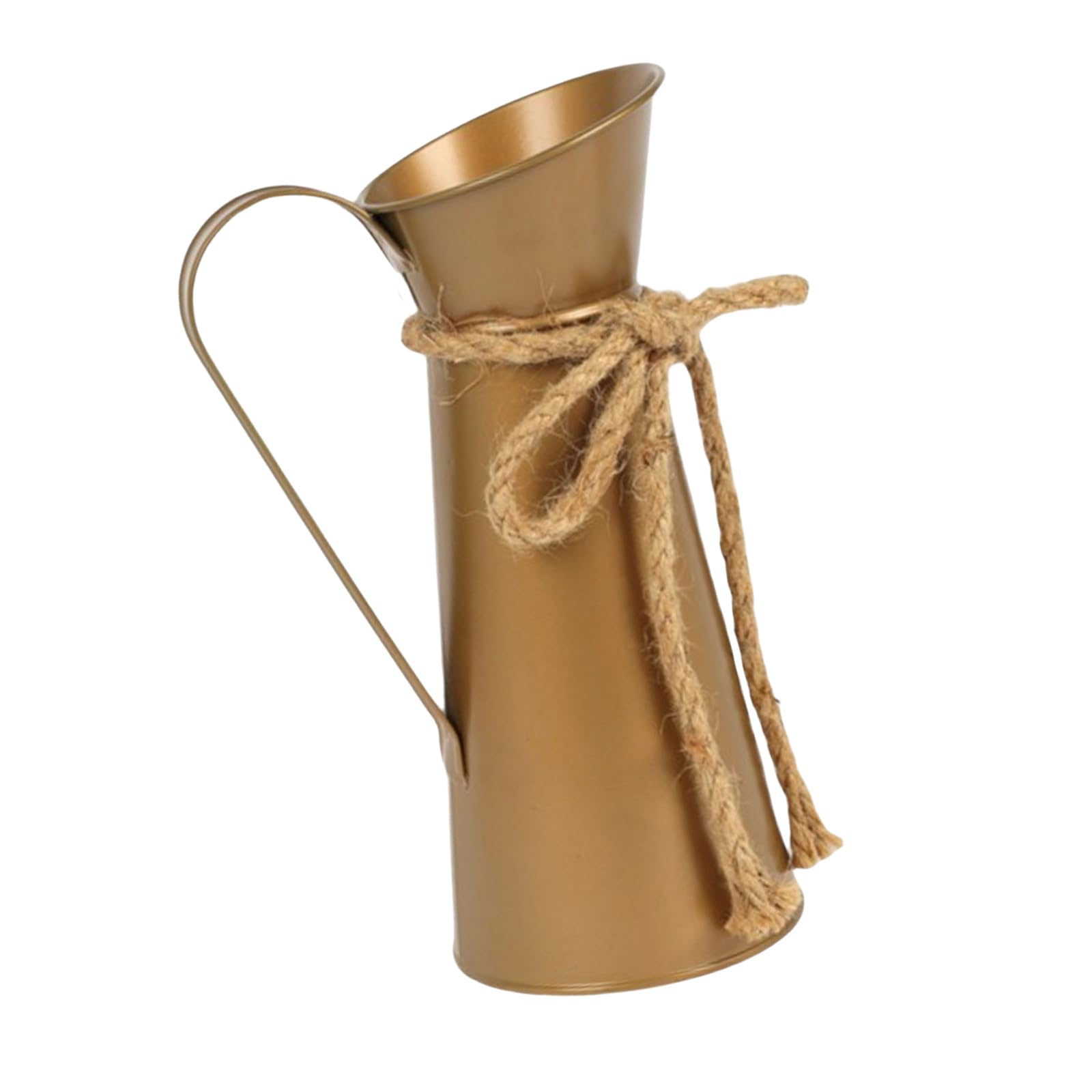 Shabby Metal Flower Pitcher Vases Farmhouses Decors with Bowknot Detail Farmhouses Home Wedding Centerpieces Vessels Vintage Metal Milk Pots Vases