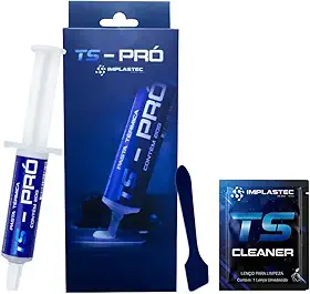 IMPLASTEC TS PRO, Pasta Térmica para CPU e Placas de Vídeo, Kit com 20g