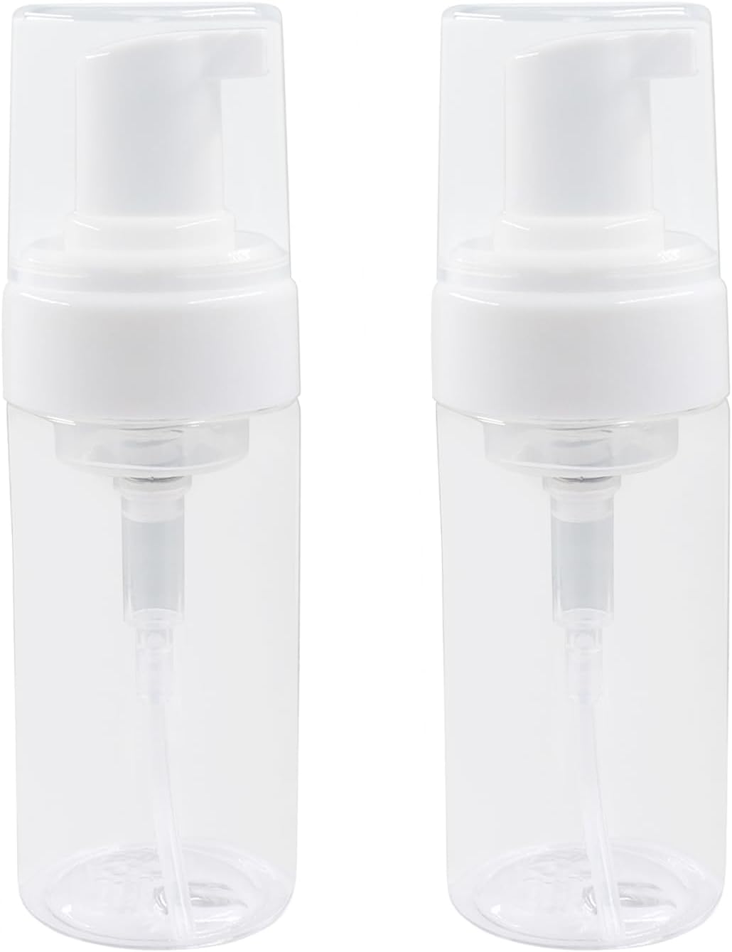 5 oz Foam Pump Bottle, 2 Pcs Travel Size Leakproof Refillable Foaming Dispenser for Hand Soap, Lash Cleanser, Shampoo, Portable Empty Bottles for Toiletries