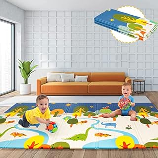 Baby Play Mat-Folding XPE Crawling Mat for Floor Foam Playmat Large Soft Baby Mat Floor-Extra Thick Waterproof Portable Floor Mat for Toddlers 180cm*200cm*1cm