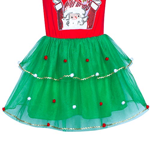 Sunny Fashion Girls Dress Long Sleeve Christmas Owl Sparkling Sequin Tulle4