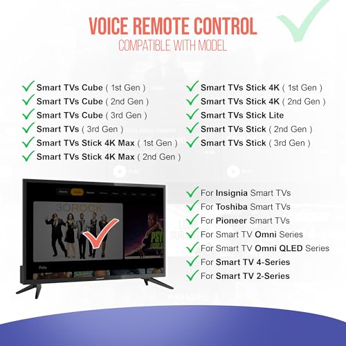 Image of Replacement Firestick Remote Control Fit for Fire Smart TV Stick 4K MAX /4K (1st /2nd Gen), TV Stick 2nd Gen /3rd Gen /Lite /HD, TV Cube (1st /2nd /3rd Gen),Smart TV (3rd Gen)